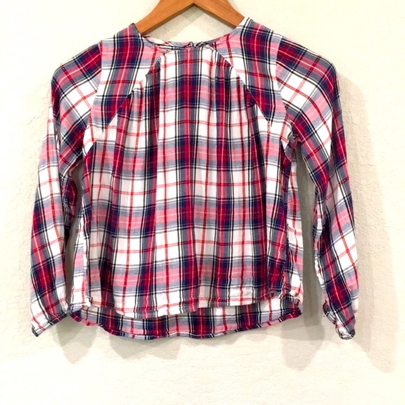 Arizona Jean Company Other - 👍$5/Bundle Arizona Jean Co Girls Sz 7/8 Lightweight Plaid Flannel Shirt Preppy